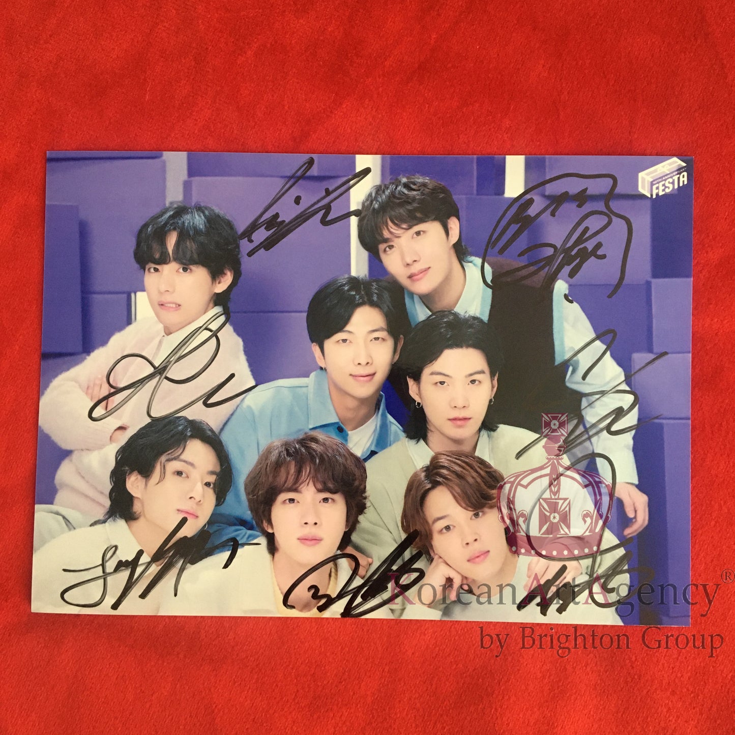 BTS Autograph Group Fotos Jimin JHope RM Jin Suga Jungkook V 7inches