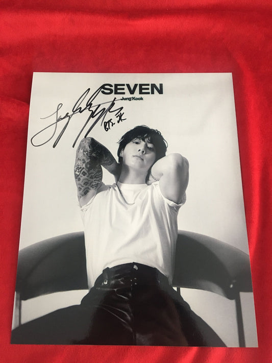 BTS Jungkook Seven Autograph 10inches