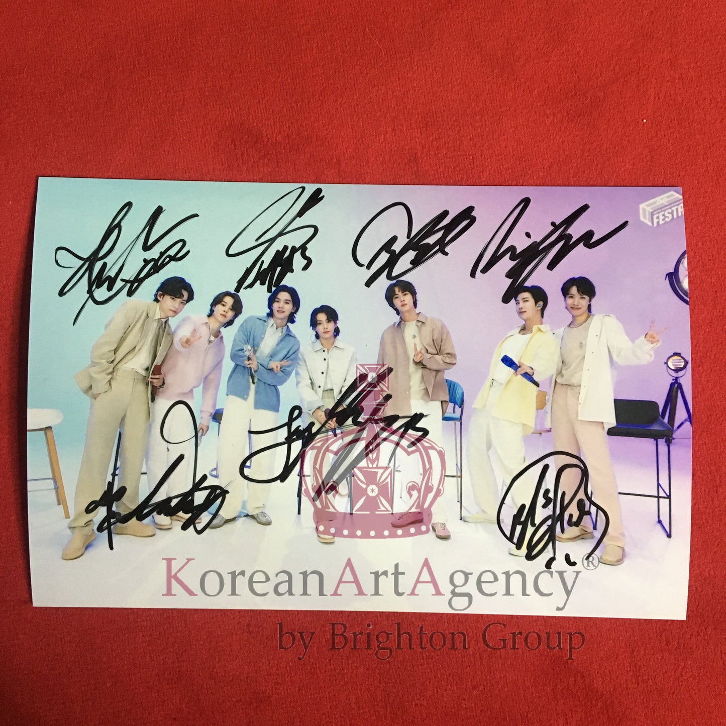 BTS Autograph Group Fotos Jimin JHope RM Jin Suga Jungkook V 6inches