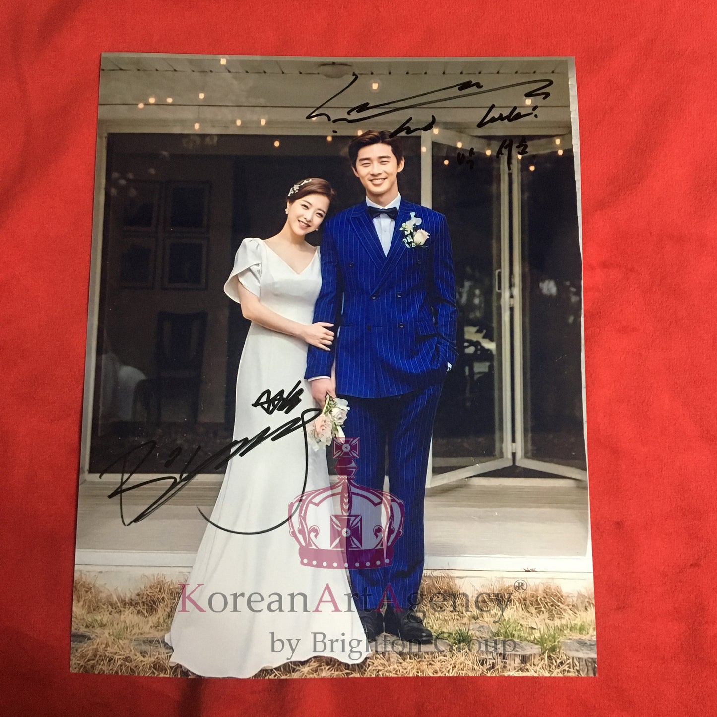 Park Seo Joon Park Bo Young Concrete Utopia 10inches Autograph