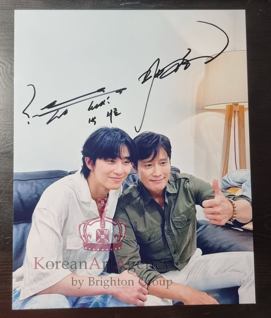 Park Seo Joon Lee Byung Hun Concrete Utopia 10inches Autograph