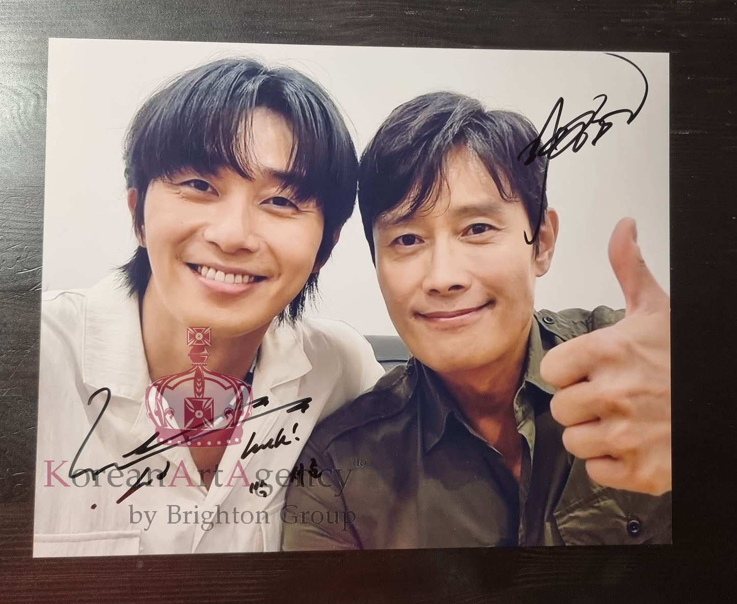 Park Seo Joon Lee Byung Hun Concrete Utopia 10inches Autograph