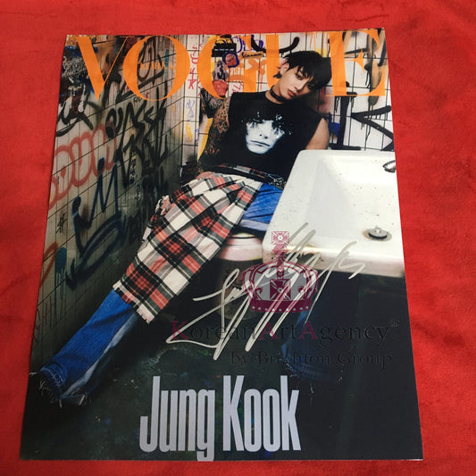 BTS Jungkook Vogue October 2023 10inches Foto Autograph