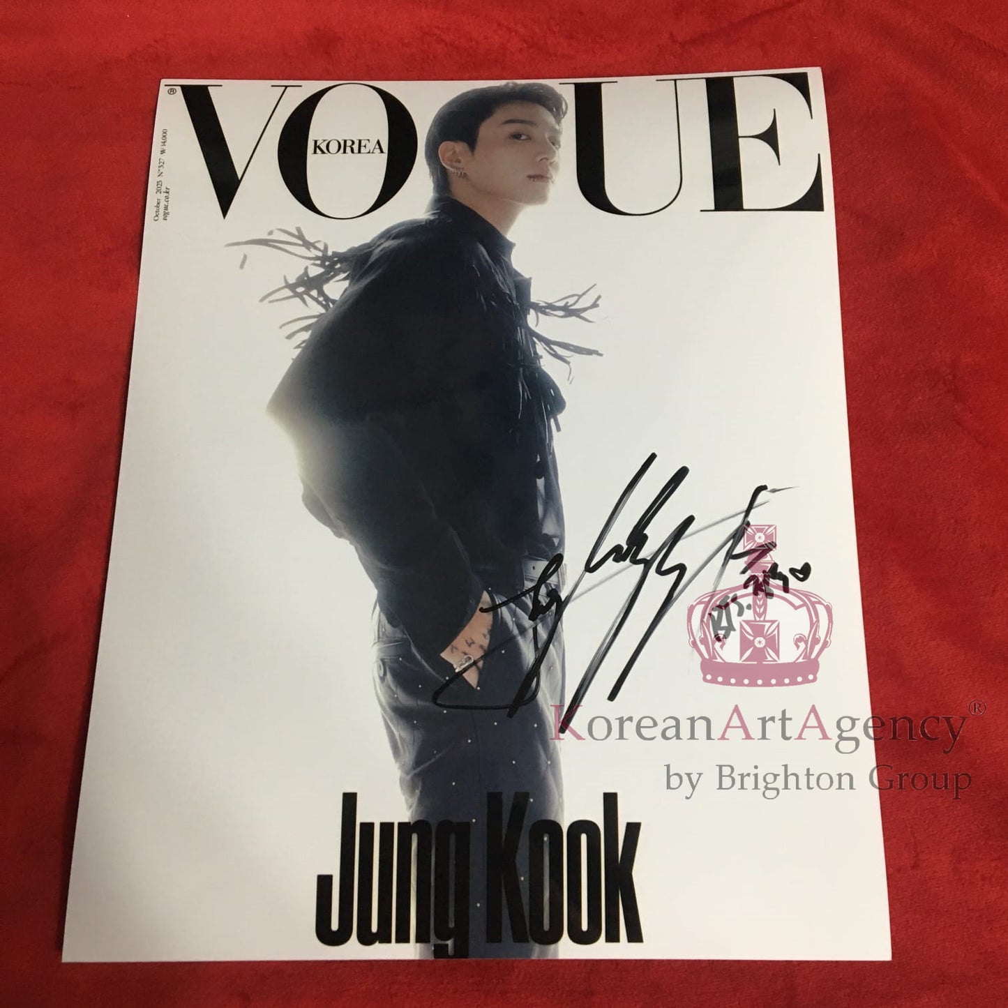 BTS Jungkook Vogue October 2023 10inches Foto Autograph