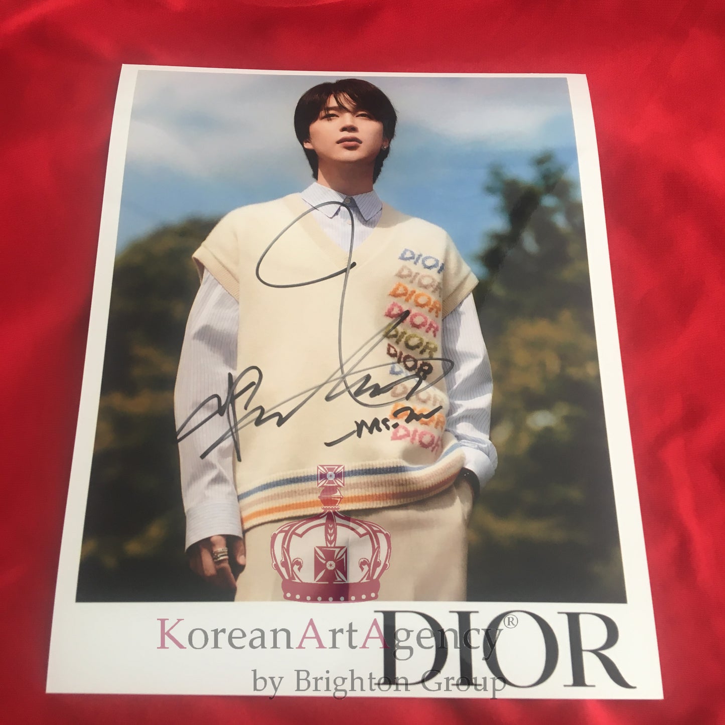 BTS Jimin DIOR 2023 10inches Autograph