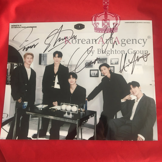 Monsta X Hyungwon IM Joohoney Kihyun Shownu 10inches Autograph