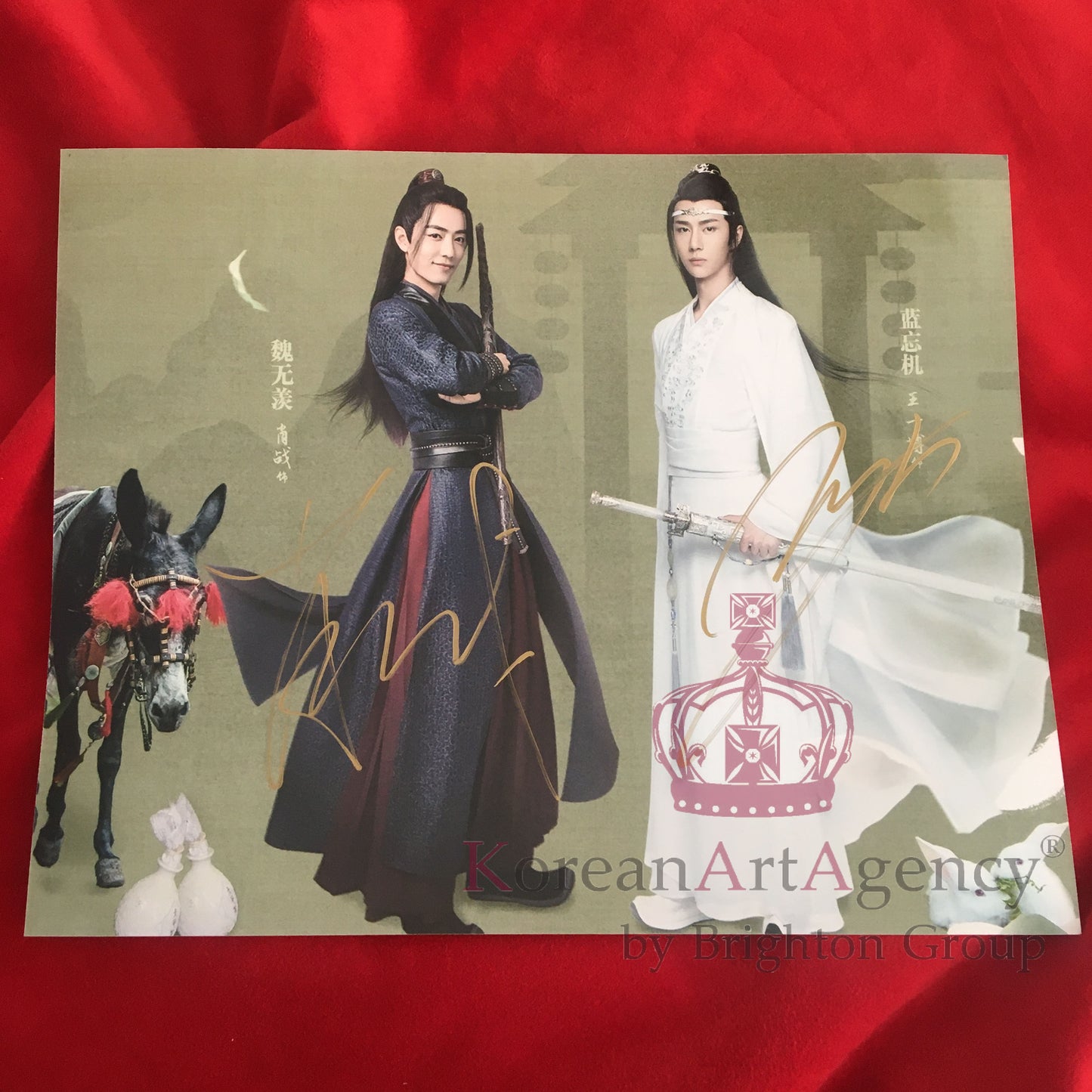 Xiao Zhan Wang Yibo The Untamed 10inches Autograph