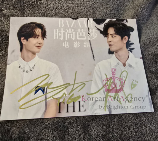 Wang Yibo Xiao Zhan 7inches Autograph