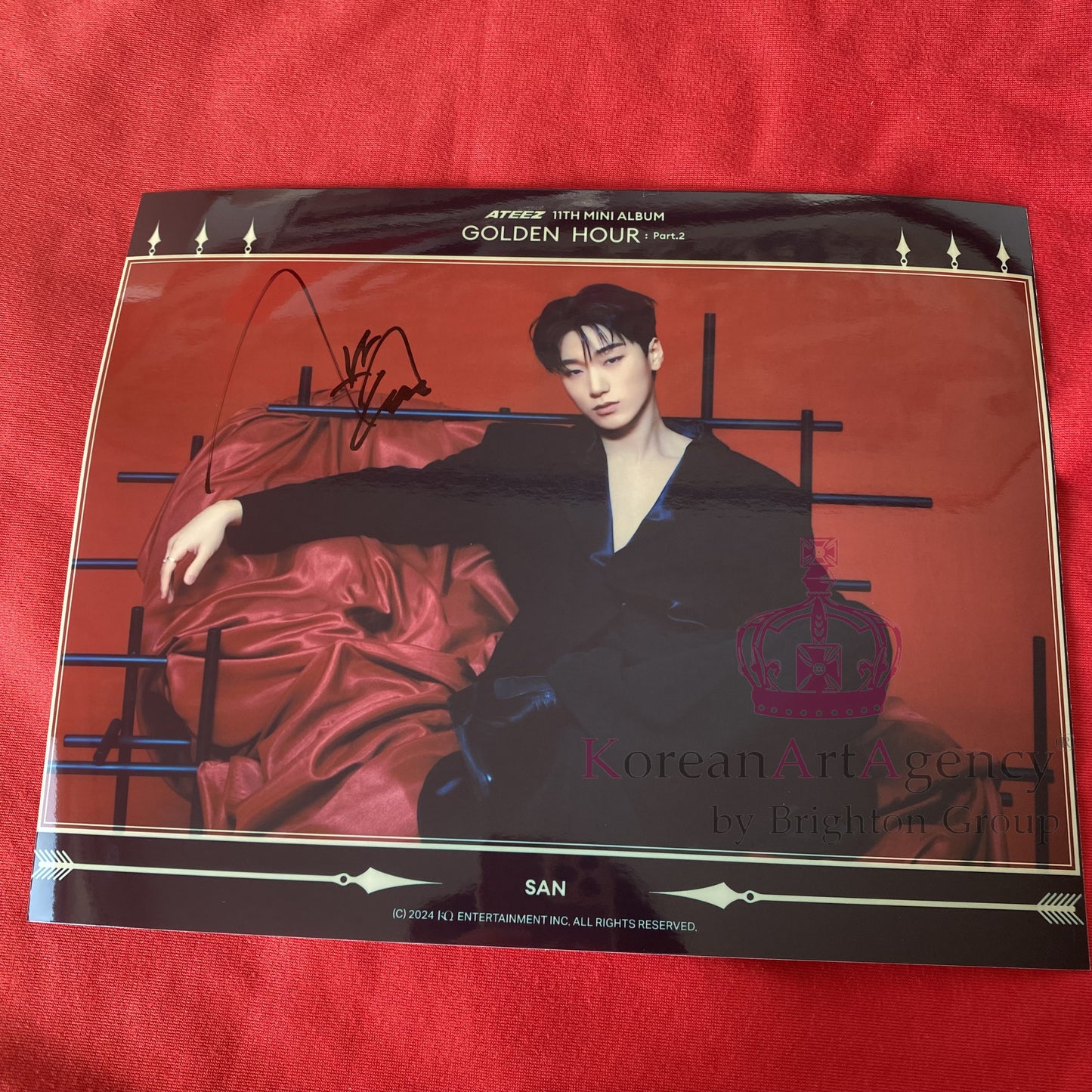 ATEEZ San Golden Hour Edition 10inches Autograph