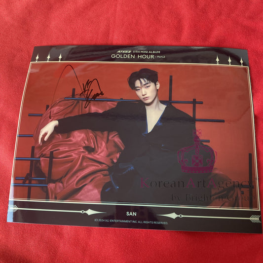 ATEEZ San Golden Hour Edition 10inches Autograph