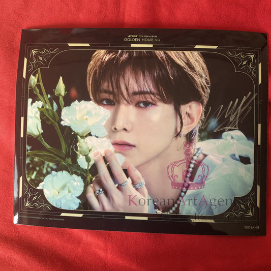 ATEEZ Yeosang Golden Hour Edition 10inches Autograph