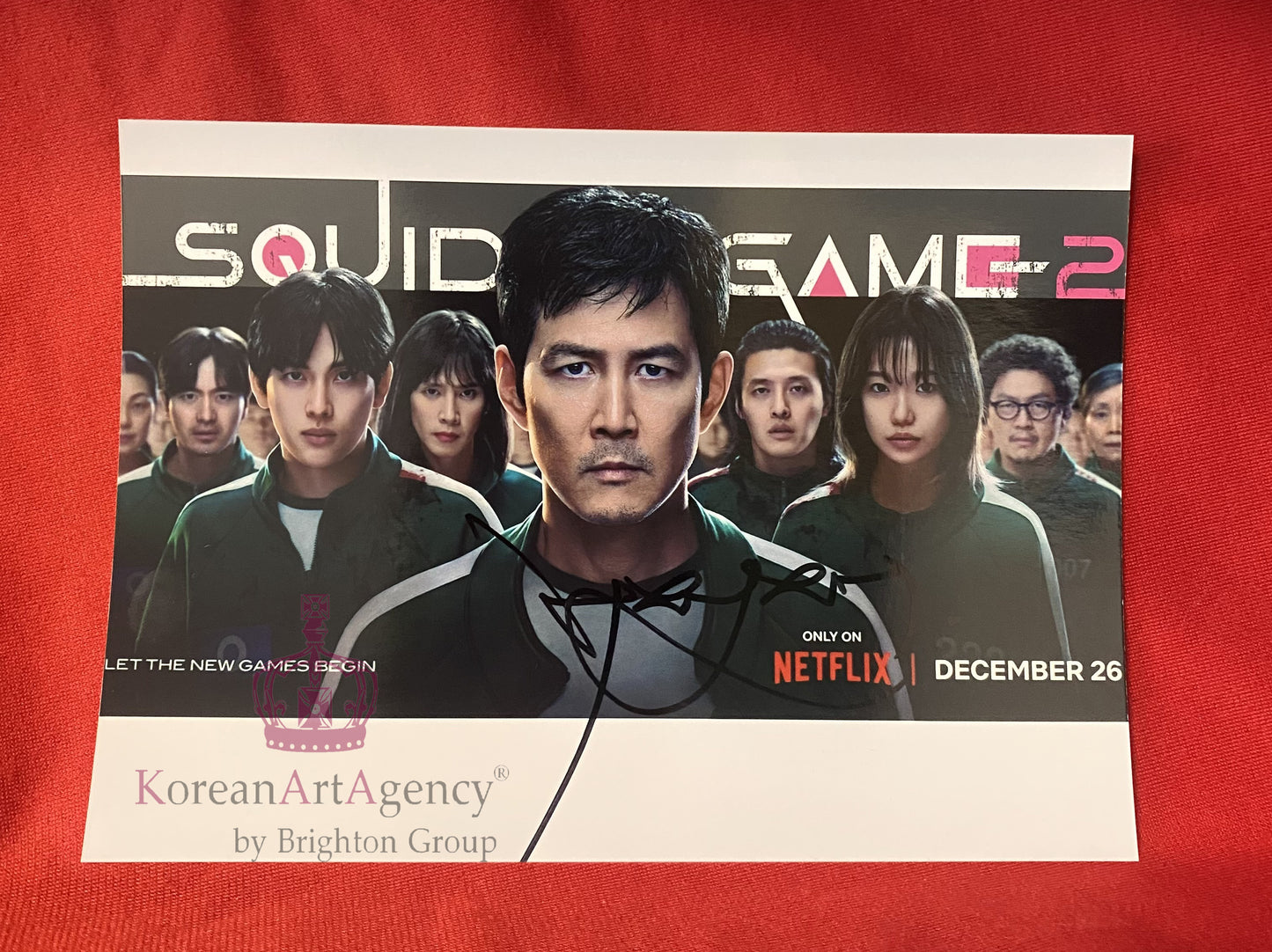 Squid Game Lee Jung Jae 7 inches Autograph