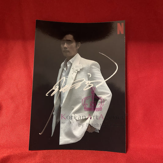 Squid Game Lee Byung Hun  7 inches Autograph