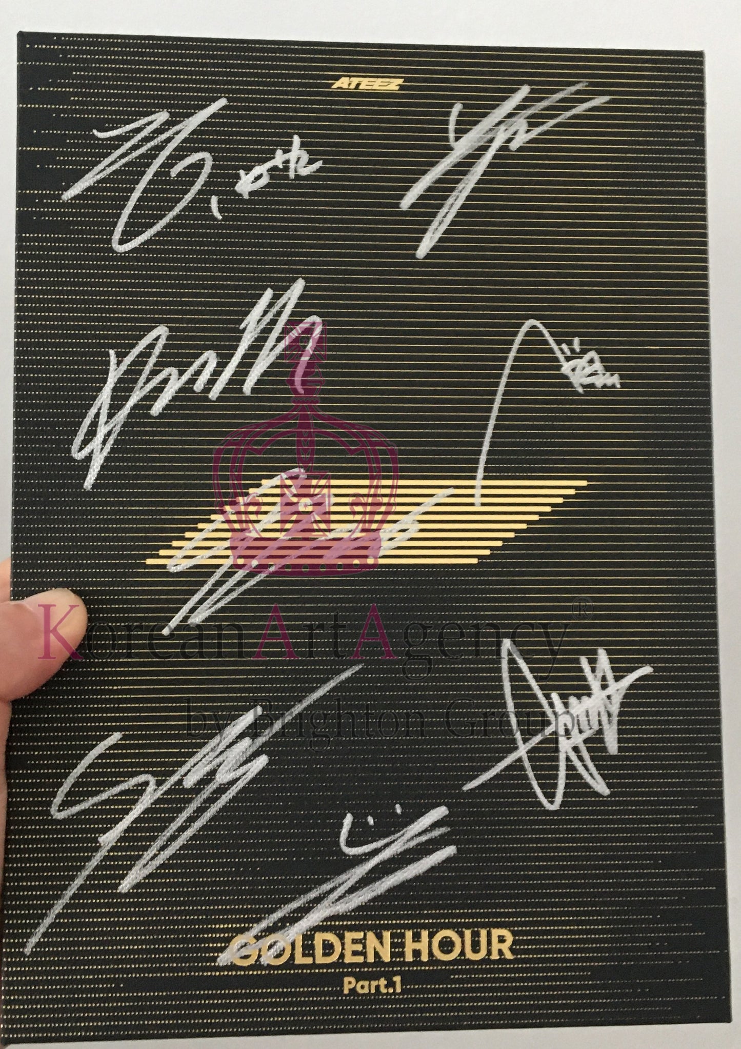 ATEEZ - [GOLDEN HOUR : Part.1] 10th Mini Album BLACK HOUR Version Autographed  Hong Joong Seunghwa Yunho Yeosang San Mingi Woo Young Jong Ho