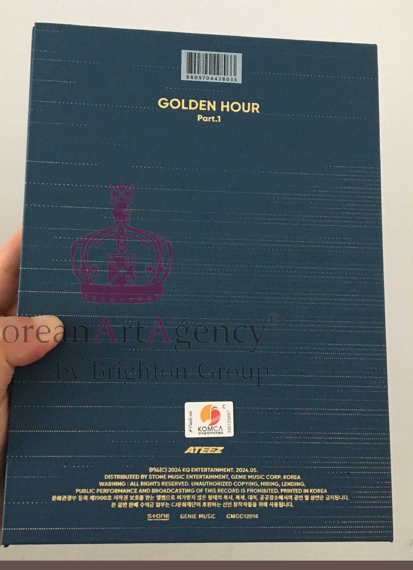 ATEEZ - [GOLDEN HOUR : Part.1] 10th Mini Album BLACK HOUR Version Autographed  Hong Joong Seunghwa Yunho Yeosang San Mingi Woo Young Jong Ho (Copy)