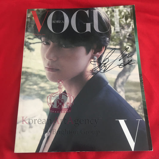 BTS V Kim Tae Hyung Vogue Korea October 2023 Issue Autographed