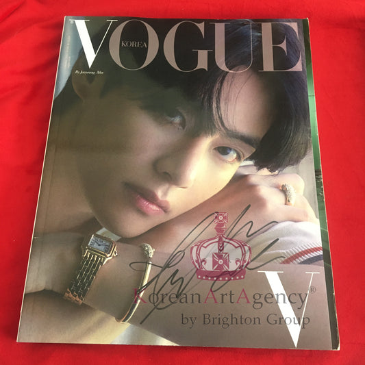 BTS V Kim Tae Hyung Vogue Korea October 2023 Issue Autographed