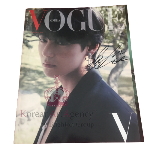 BTS V Kim Tae Hyung Vogue Korea October 2023 Issue Autographed