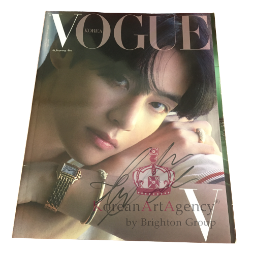 BTS V Kim Tae Hyung Vogue Korea October 2023 Issue Autographed