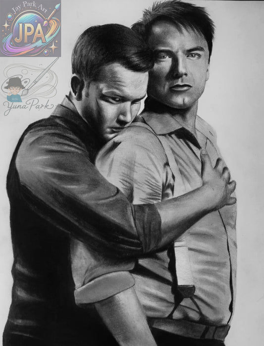 Torchwood Artwork – Captain Jack Harkness & Ianto Jones 28x32 cm