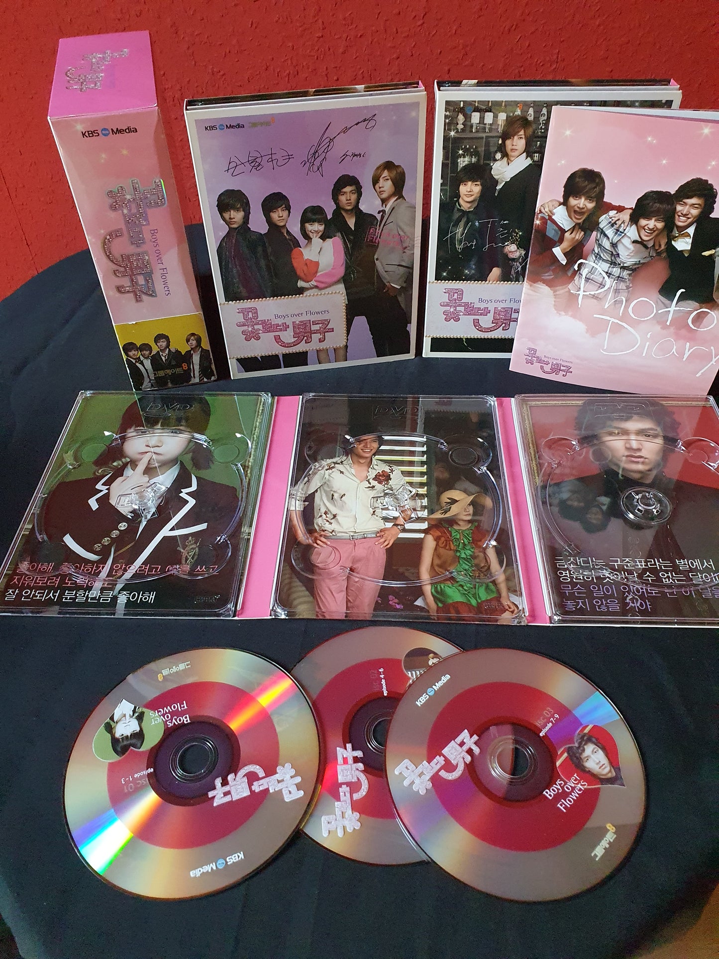 Boys Over Flowers Korean Series DVD Box Set + Photo Diary Autographed Lee Min Ho Ku Hye Seon