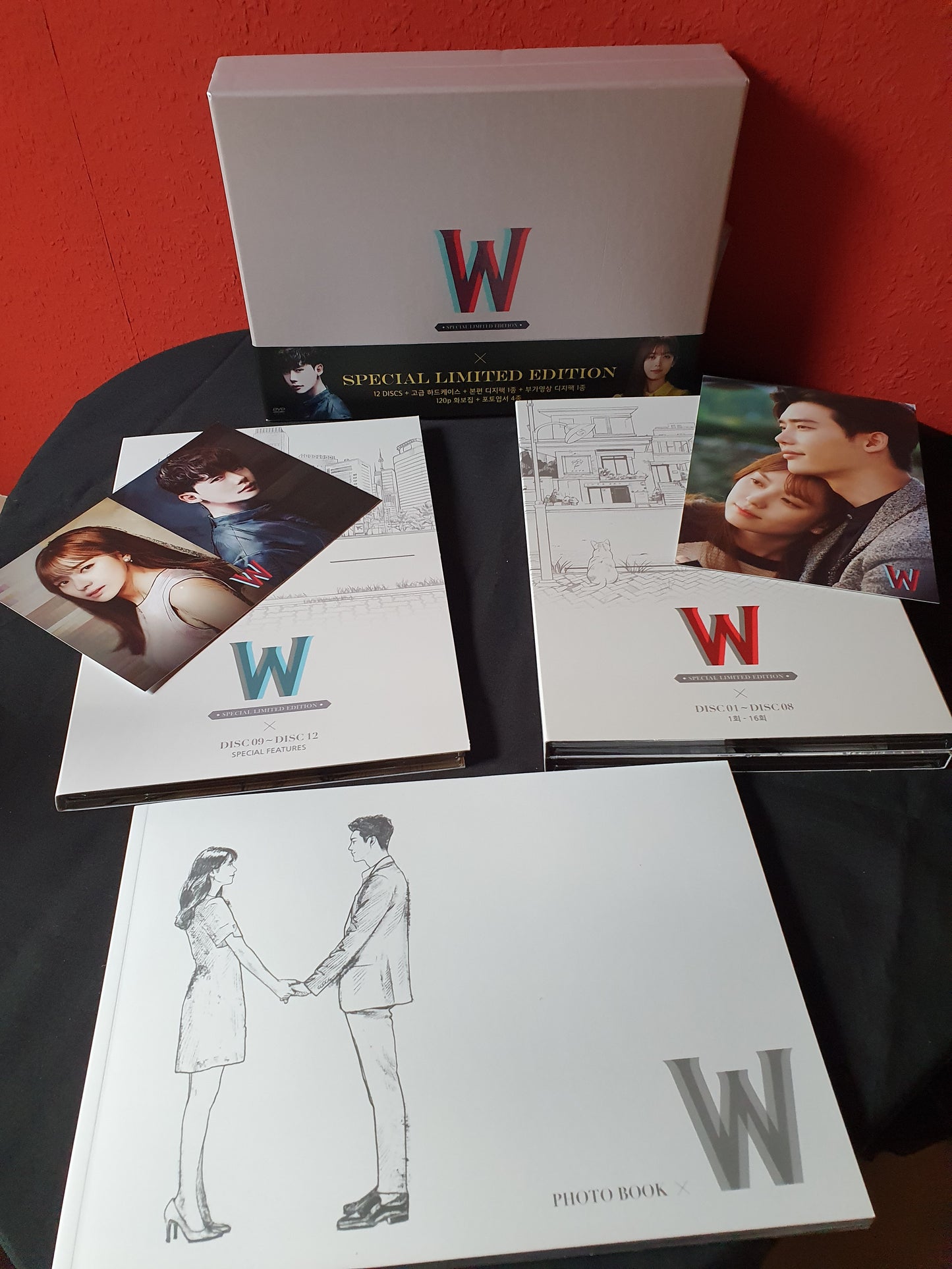 W Two Worlds Korean Series DVD Special Limited Edition 12 Discs Director's Cut (Photobook + Post Cards) English Sub