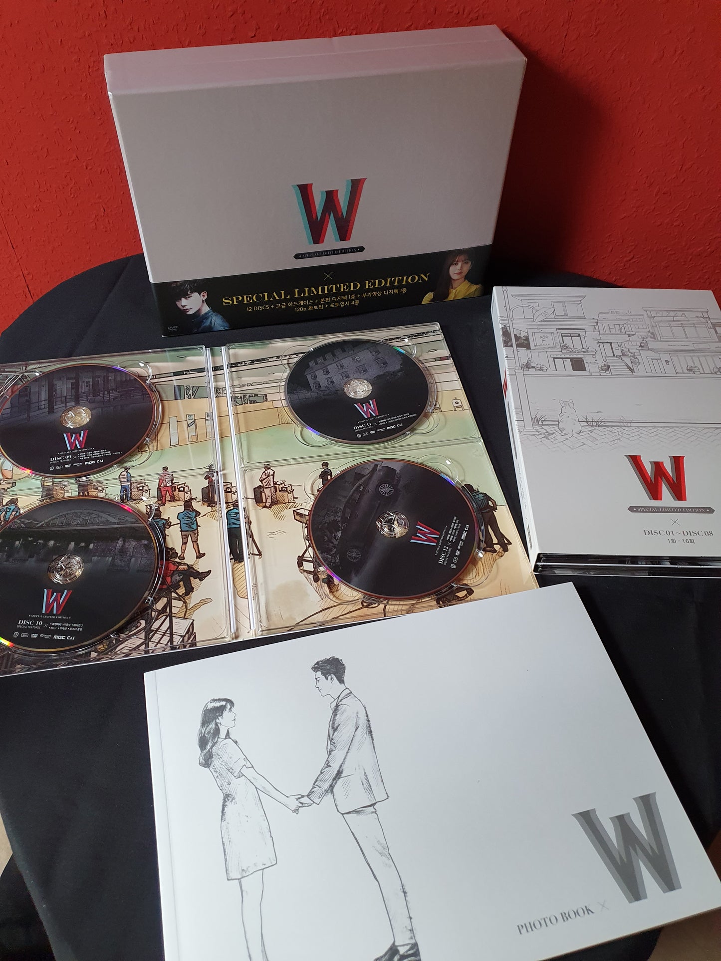 W Two Worlds Korean Series DVD Special Limited Edition 12 Discs Director's Cut (Photobook + Post Cards) English Sub