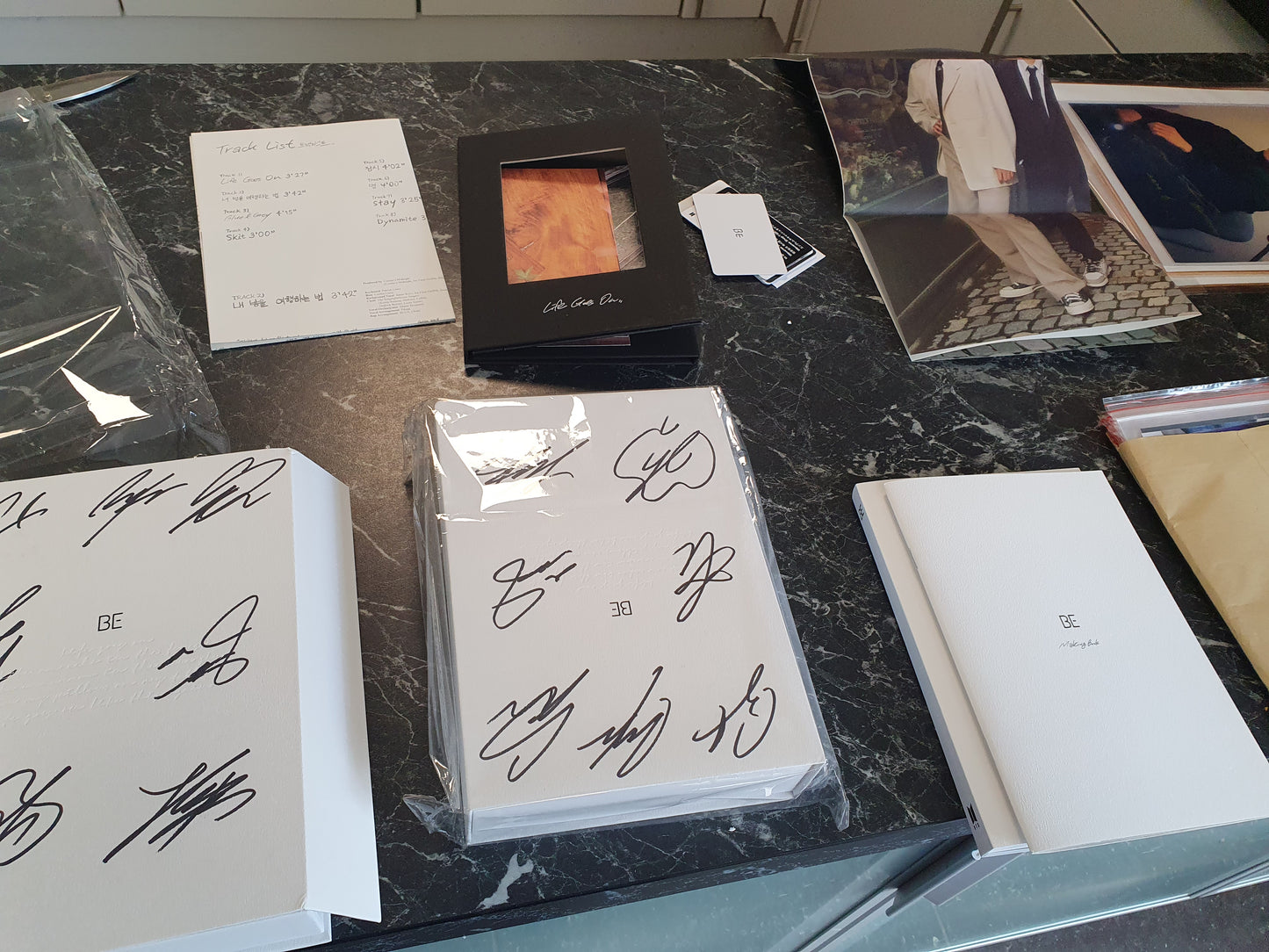 BTS BE Album Autographed Jimin, Jin, V, Jhope, Jungkook, RM, Suga