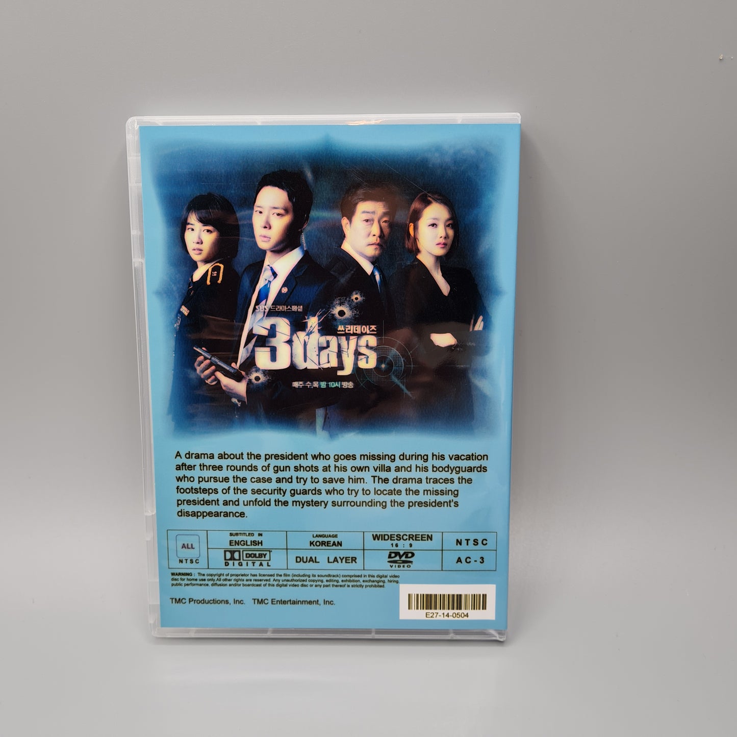 Three Days Korean Series DVD English Subtitle Park Yooo Chun Son Hyun Joo