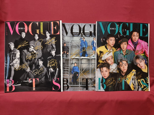 GQ VOGUE BTS Cover Special Edition Autographed JIN, V, J-HOPE, JIMIN, RM, JUNGKOOK, JIN