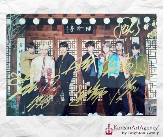 BTS Autograph Group Fotos Jimin JHope RM Jin Suga Jungkook V