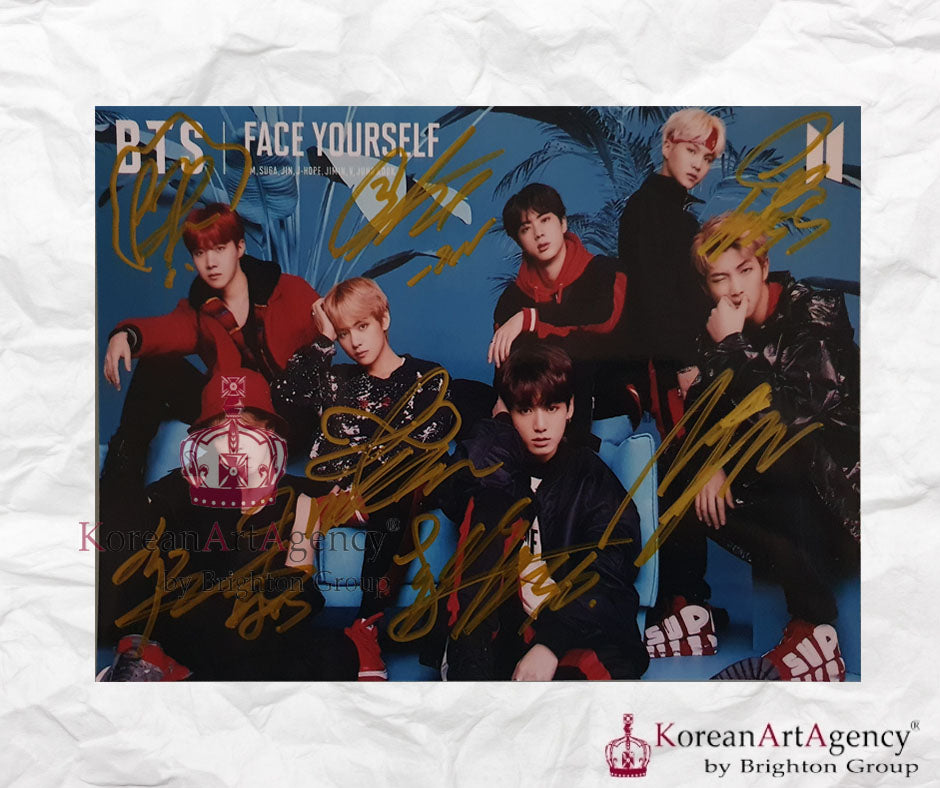 BTS Autograph Group Fotos Jimin JHope RM Jin Suga Jungkook V