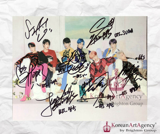 BTS Autograph Group Fotos Jimin JHope RM Jin Suga Jungkook V