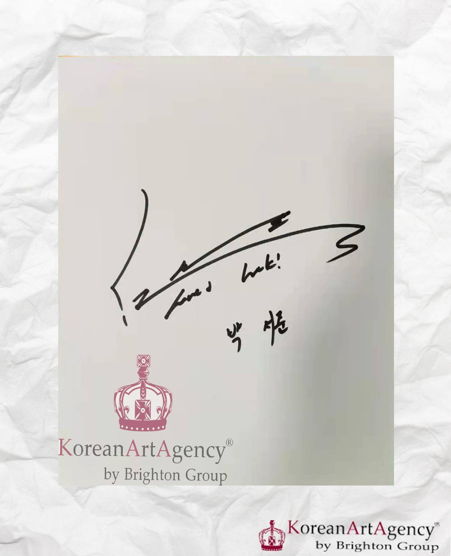 Park Seo Joon Shikishi Art Board Autographed 212x182mm