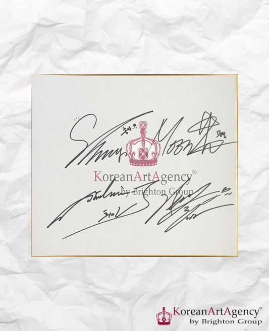 MAMAMOO Shikishi Art Board Autograph 212x182mm  Moonbyul Solar Wheein Hwasa