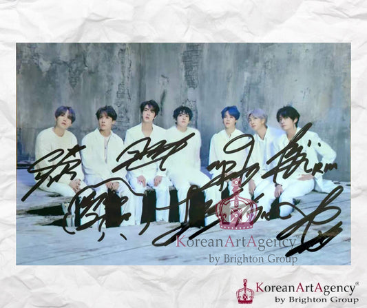 BTS Autograph Group Fotos Jimin JHope RM Jin Suga Jungkook V