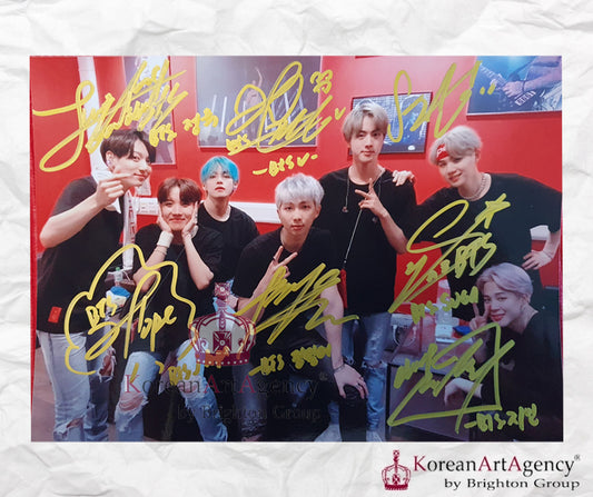 BTS Autograph Group Fotos Jimin JHope RM Jin Suga Jungkook V