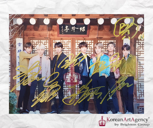 BTS Autograph Group Fotos Jimin JHope RM Jin Suga Jungkook V