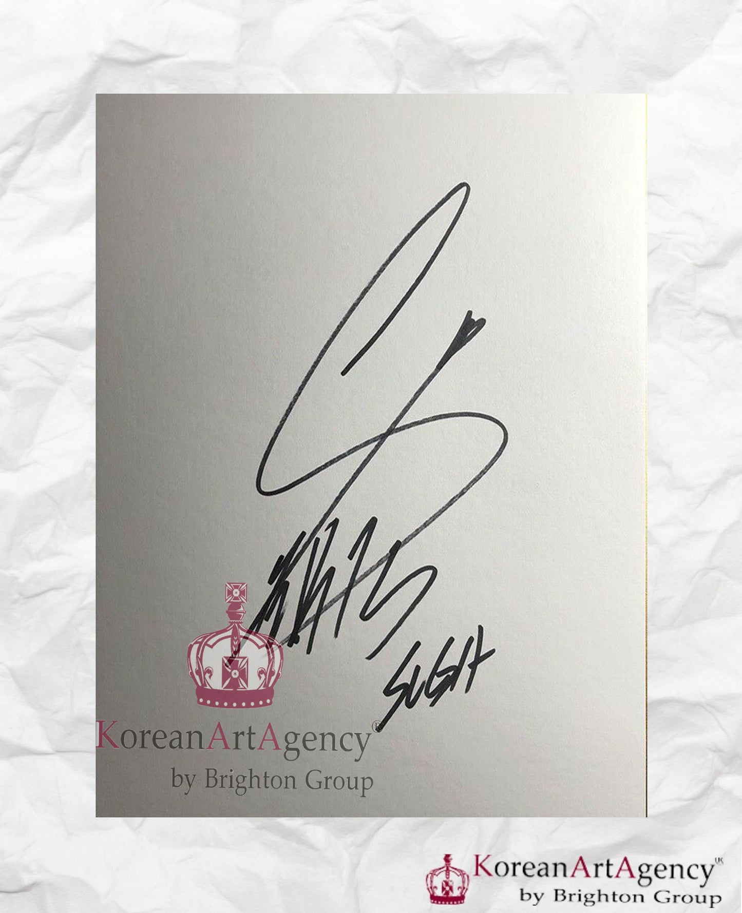 BTS Suga Shikishi Art Board Autograph 212x182mm