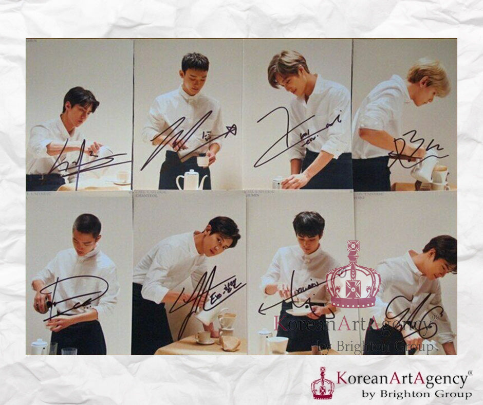 EXO 8Pcs Individual Autograph SET Sehun Chanyeol Baekhyun Xiumin Chen Kai D.O Suho