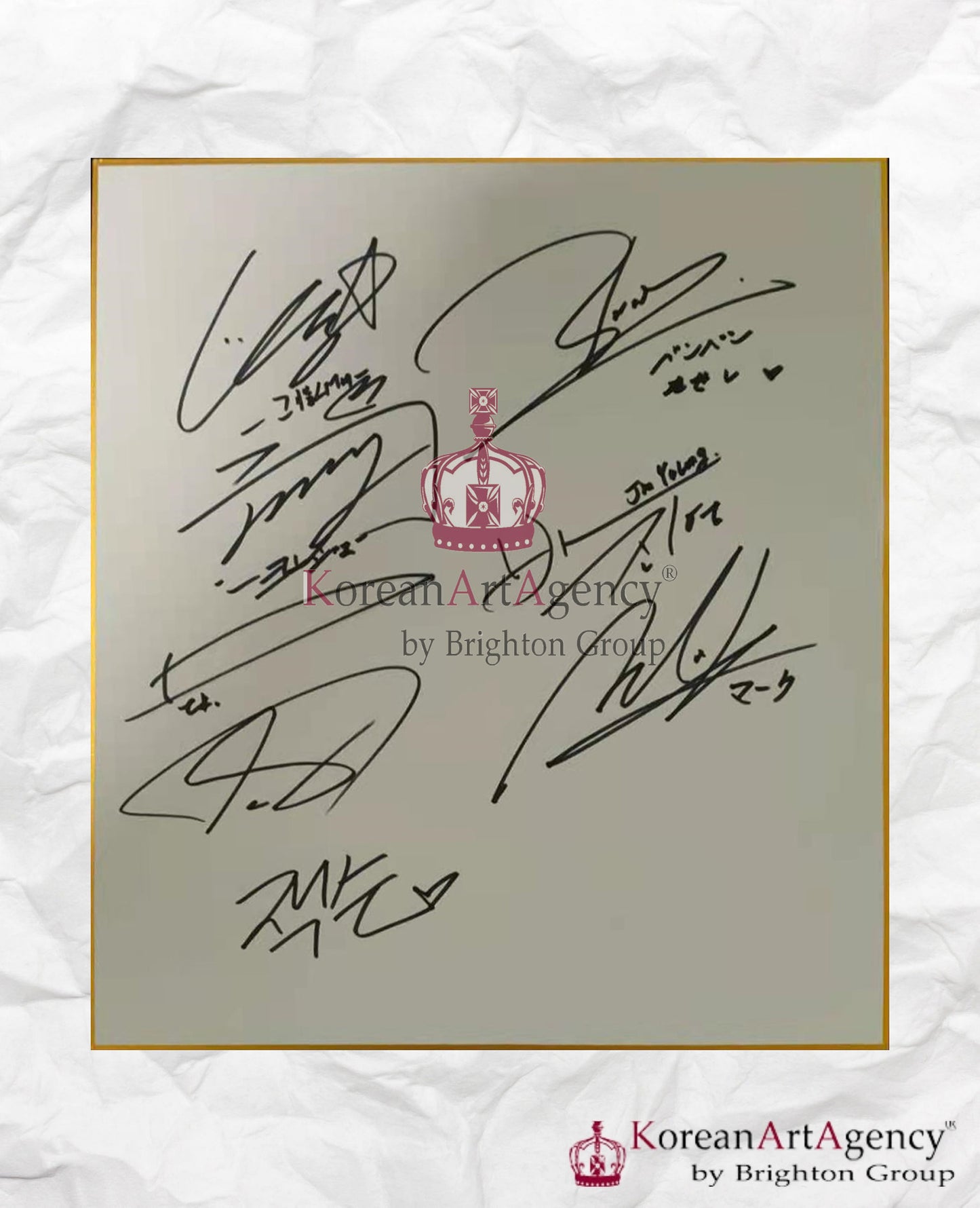 GOT7 Group Shikishi Art Board Autograph 212x182mm