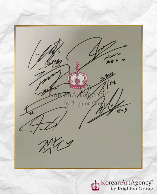 GOT7 Group Shikishi Art Board Autograph 212x182mm