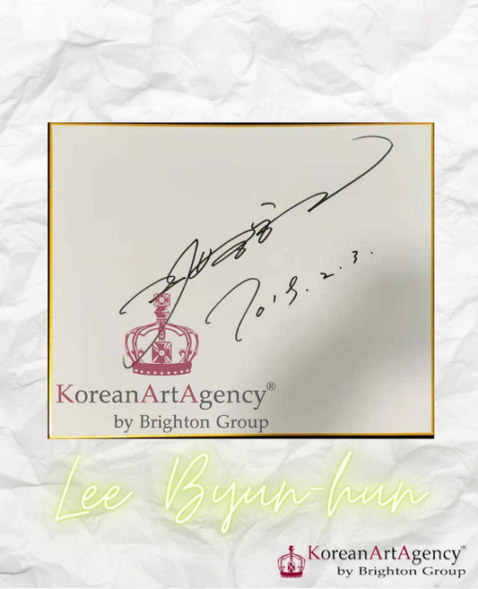 Lee Byung Hun 2018 Shikishi Art Board Autograph 212x182mm