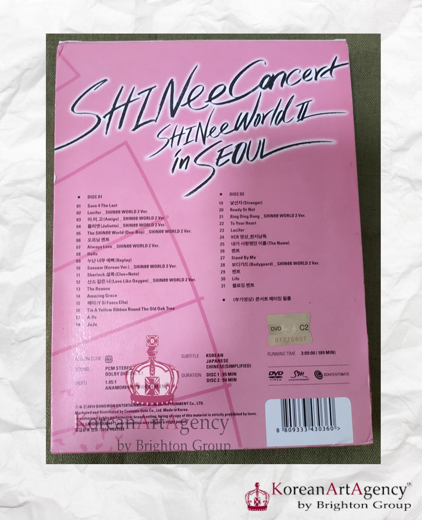 SHINEE WORLD Concert Live in Seoul DVD Autographed