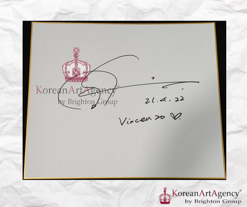 Song Joong Ki Vicenzo Shikishi Art Board Autograph 212x182mm