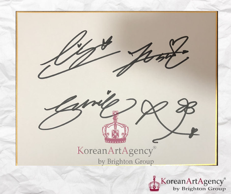 Black Pink Shikishi Art Board Autograph