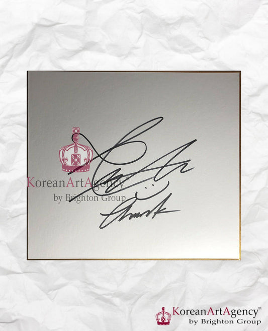 BTS Group V Kim Taehyung Shikishi Art Board Autograph 212x182mm