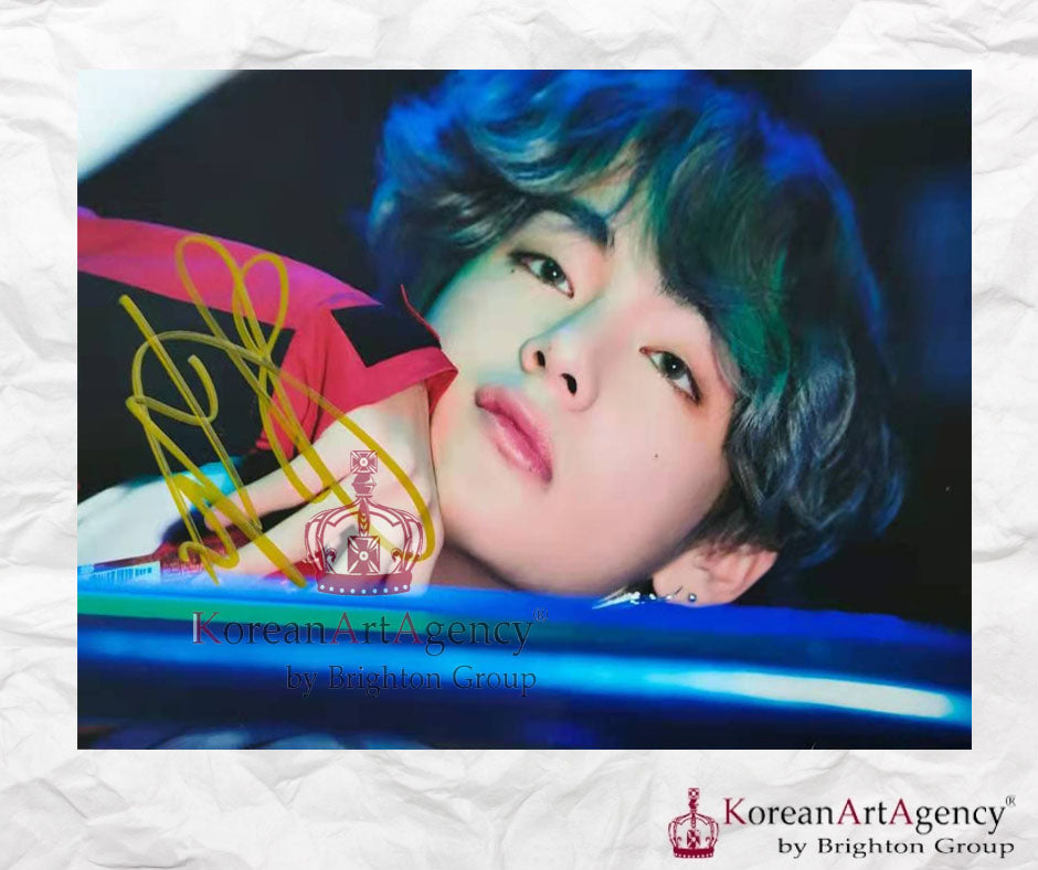 BTS Boy with Luv V Kim Tae-hyung Autograph