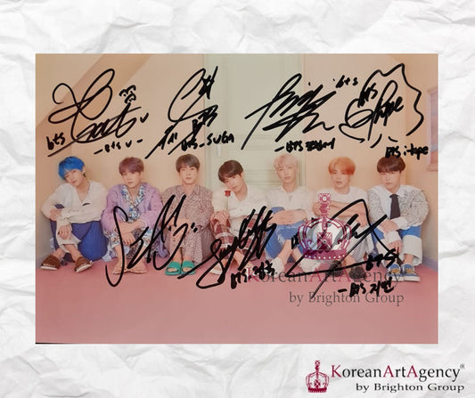 BTS Autograph Group Fotos Jimin JHope RM Jin Suga Jungkook V