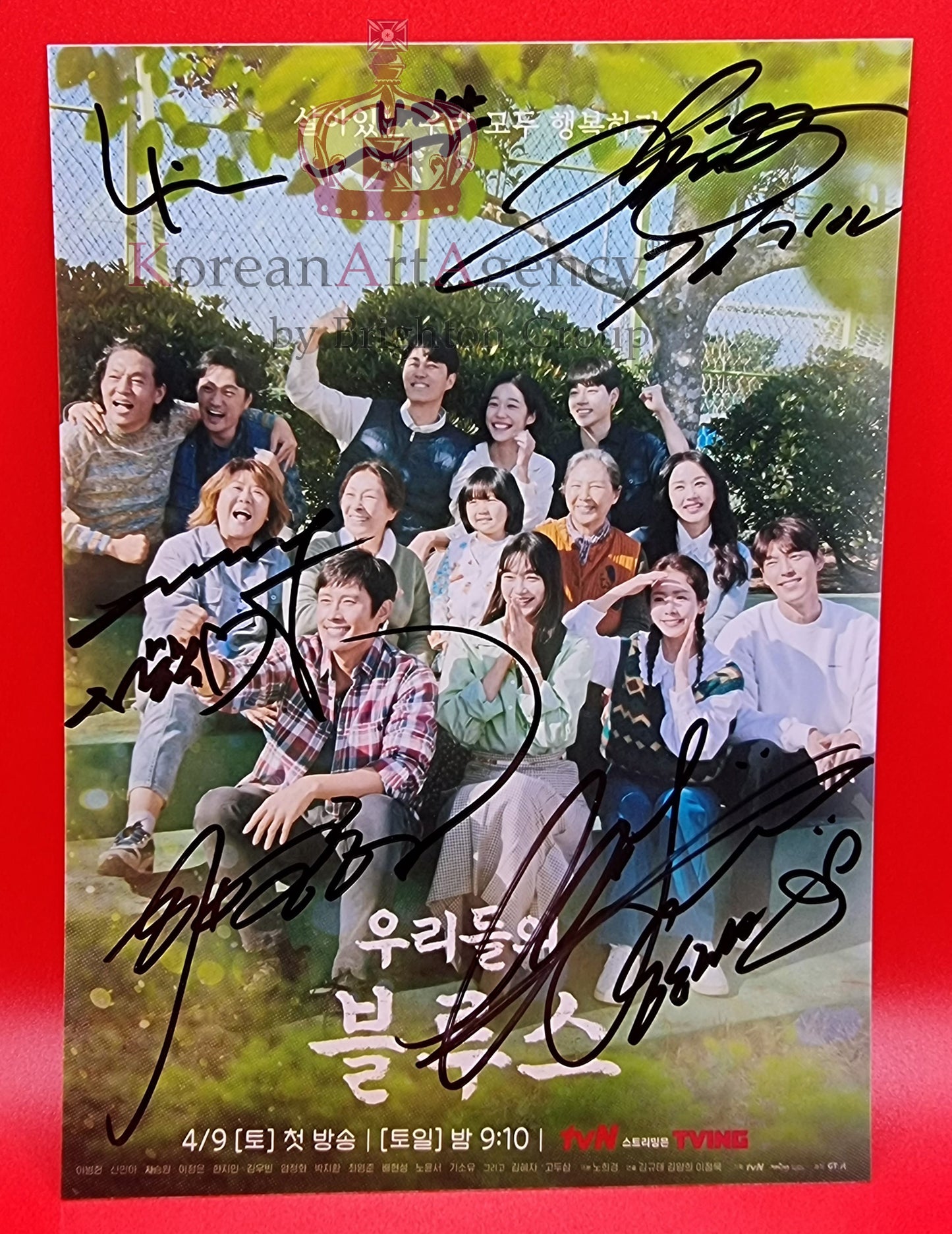 Our Blues Kim Woo-bin Shin Min-a Han Ji-min Lee Byung hun Cha Seung-won Autograph